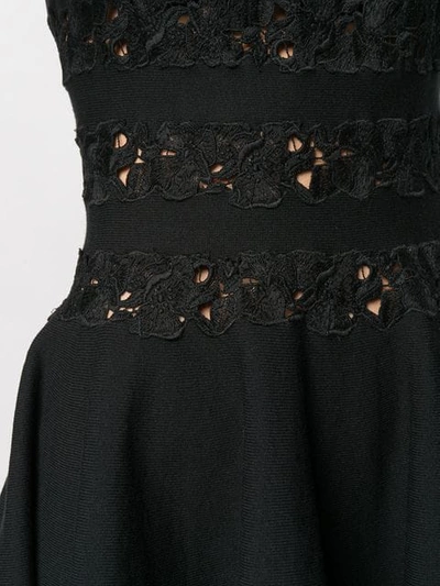 Shop Giambattista Valli Floral Embroidered Mini Dress In Black