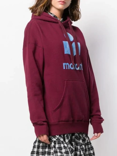 Shop Isabel Marant Étoile Mansel Hoodie In 80by Burgundy