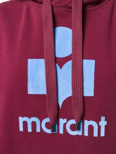 Shop Isabel Marant Étoile Mansel Hoodie In 80by Burgundy