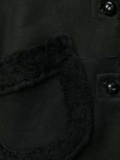 Shop Diesel Black Gold Lerever Leather Coat