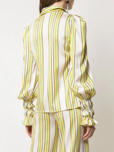 Shop Alexis Catina Striped Shirt In Yellow