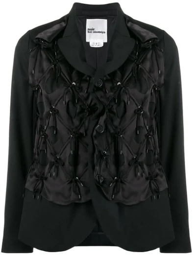 Shop Comme Des Garçons Noir Kei Ninomiya Embellished Blazer - Black