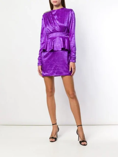 Shop Dodo Bar Or Patterned Party Dress In Purple