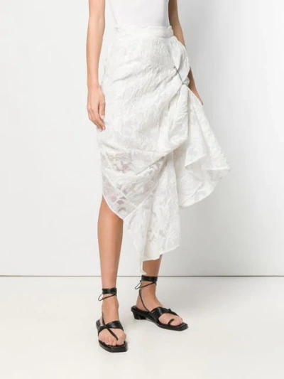 Shop Act N°1 Ruched Safety Pin Skirt In White