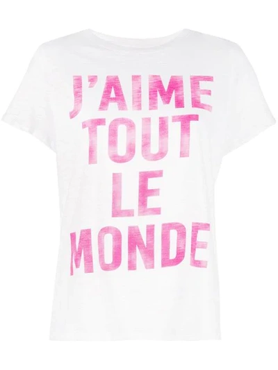 Shop Cinq À Sept J'aime Tout Le Monde T-shirt In White