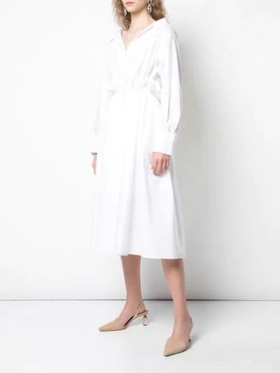 ADEAM RELAXED SHIRT DRESS - 白色