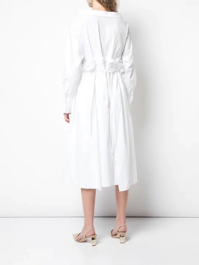 Shop Adeam Relaxed Shirt Dress In White