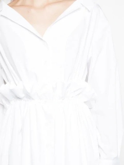 Shop Adeam Relaxed Shirt Dress In White