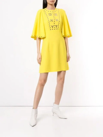 Shop Andrew Gn Minikleid Mit Ösen - Gelb In Yellow