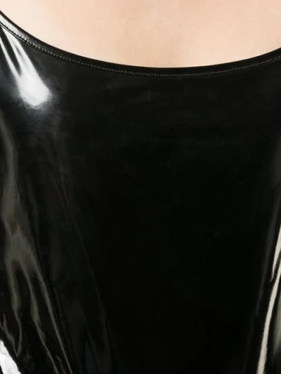 Shop Alix Patent Bodysuit In Black