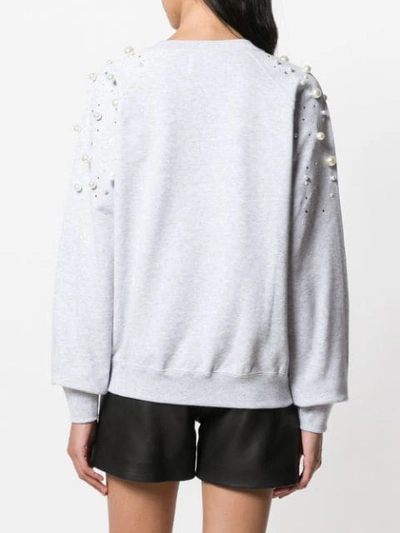 Shop Forte Dei Marmi Couture Embellished Sweatshirt In Grey