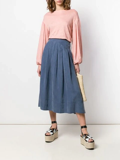Shop Ulla Johnson A-line Skirt In Blue