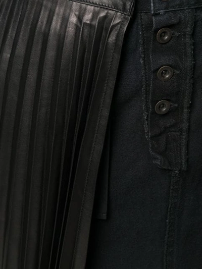 Shop Ben Taverniti Unravel Project Pleated Denim Skirt In Black