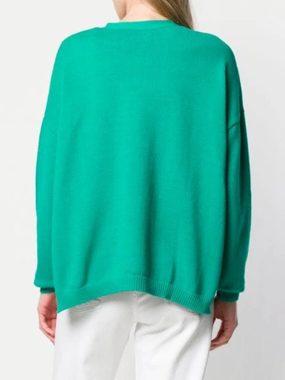 Shop Allude V-neck Cardigan In Green