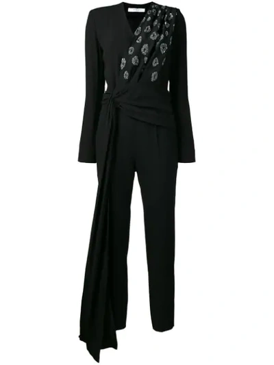 Shop Givenchy Embroidered Wrap In 001 Black