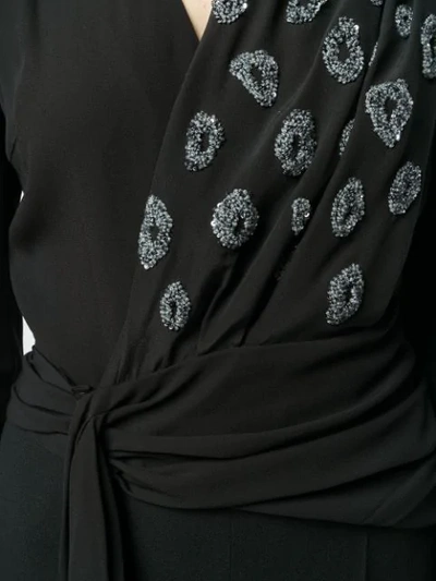 Shop Givenchy Embroidered Wrap In 001 Black