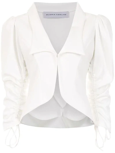 Shop Gloria Coelho 'crown' Blazer In White