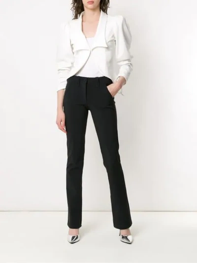 Shop Gloria Coelho 'crown' Blazer In White