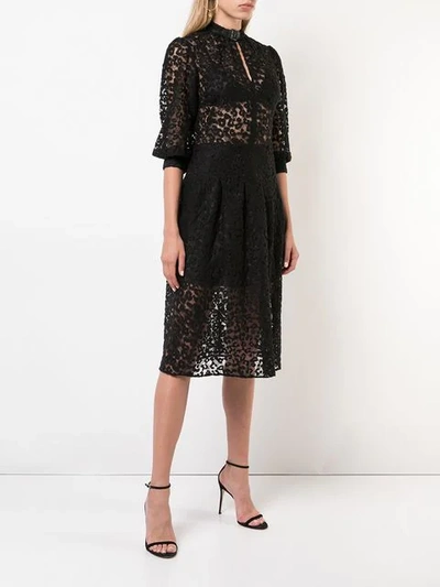 Shop Fleur Du Mal Kleid Mit Leopardenmuster In Black