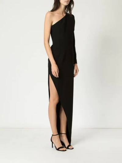 Shop Alex Perry Jolie One-shoulder Dress In Black