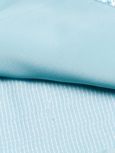 Shop Alberta Ferretti Side Stripe Sequin Mini Skirt In Blue