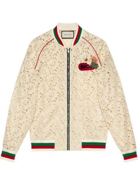 gucci embroidered bomber jacket