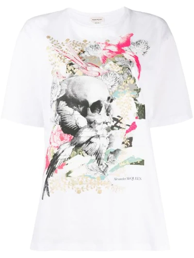 Shop Alexander Mcqueen Graphic Print T-shirt In White