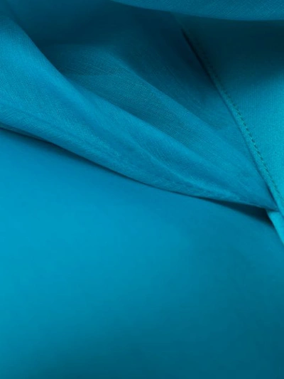 Shop Pinko Draped Asymmetrical Dress - Blue