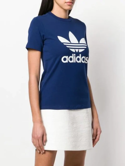 Shop Adidas Originals Branded T In Blue