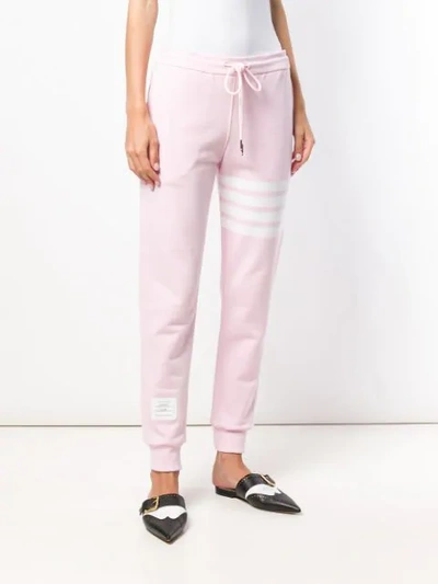 Shop Thom Browne Engineered 4-bar Loopback Sweatpants In Pink