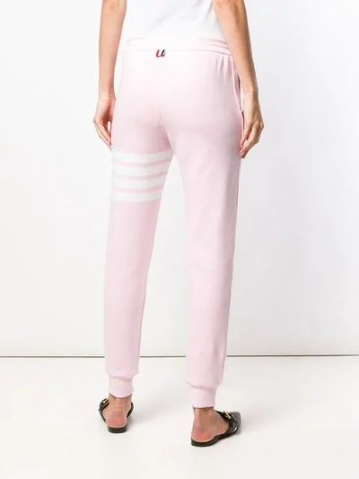 THOM BROWNE 4条纹运动裤 - 粉色