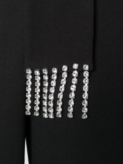 Shop Christopher Kane Crystal Crepe Mini Dress In Black