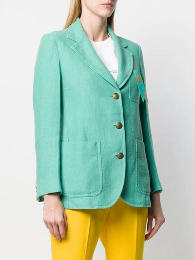 Shop The Gigi Single Breasted Blazer In Green