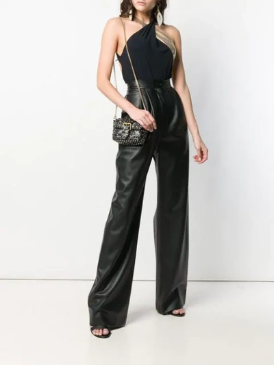 Shop Ralph Lauren Crisscross Strap Bodysuit In Black