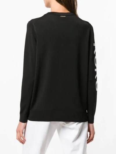 Shop Michael Michael Kors Crew Neck Sweatshirt In Black