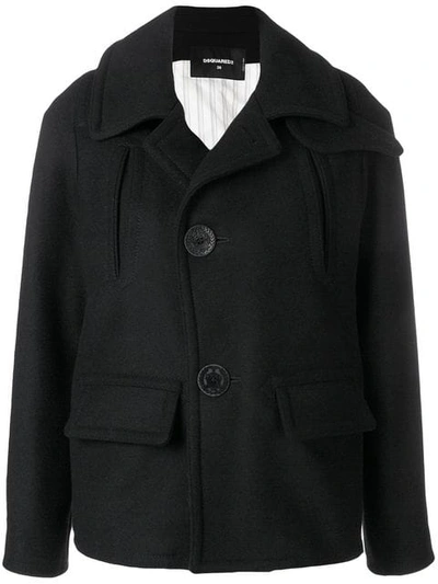 Shop Dsquared2 Collared Jacket In Black