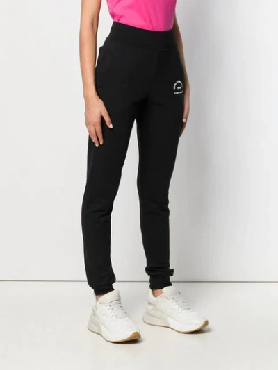 Shop Karl Lagerfeld Address Logo Track Pants In Black