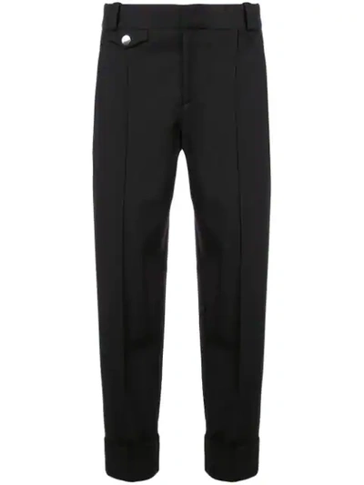 Shop Proenza Schouler Wool Suiting Tapered Pants In Black