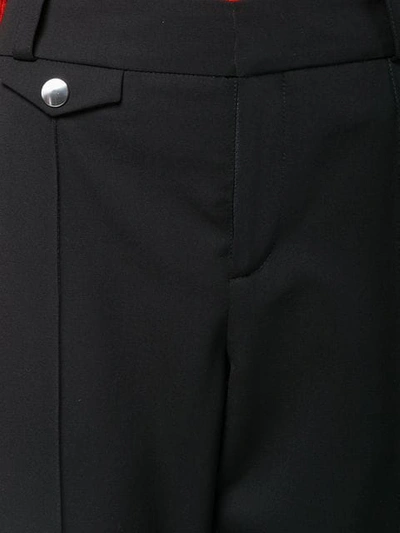 Shop Proenza Schouler Wool Suiting Tapered Pants In Black