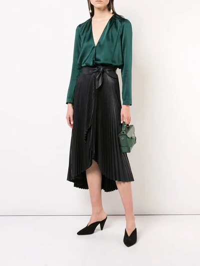 Shop A.l.c Pleated Skirt In Black