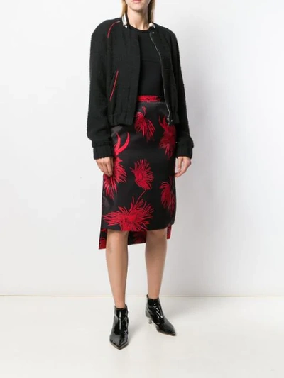 Shop N°21 Floral Mid-length Skirt In Black