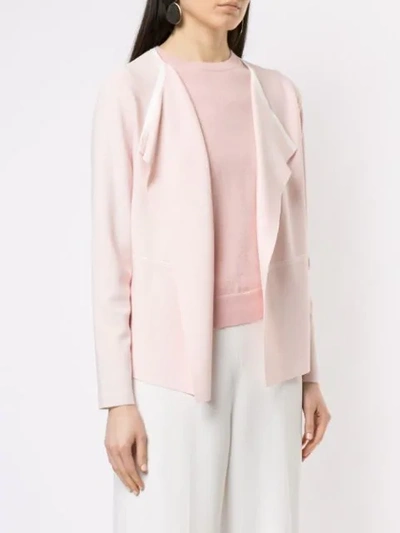 Shop Anteprima Paspelierter Cardigan - Rosa In Pink