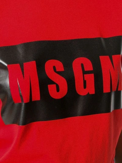 Shop Msgm T-shirt Mit Logo-print In Red