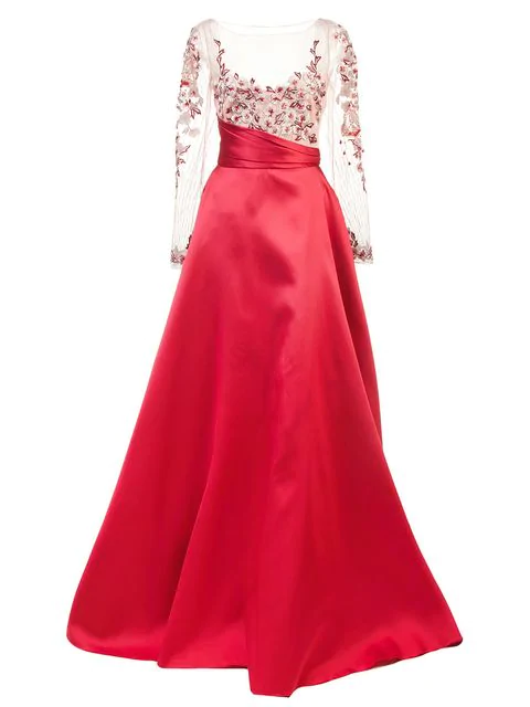 marchesa notte long sleeve gown