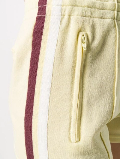 Shop Isabel Marant Étoile Side Stripe Track Shorts In Yellow