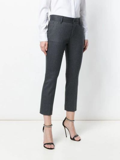 Shop Dsquared2 Tailored Cropped Trousers In Grey