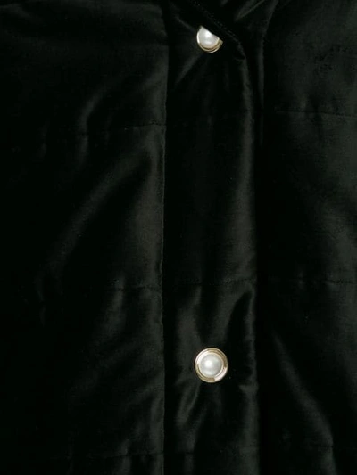 Shop Mother Of Pearl Porter Detachable Hood Velvet Jacket In Black