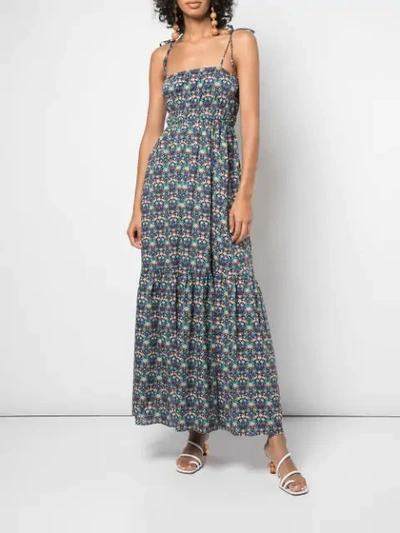 Shop Cynthia Rowley Azores Maxi Dress In Blkmt - Black Multi