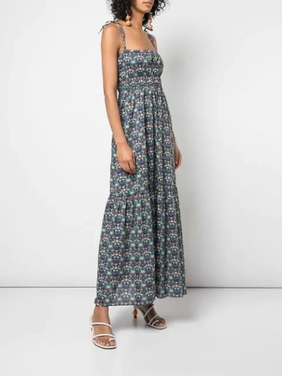 Shop Cynthia Rowley Azores Maxi Dress In Blkmt - Black Multi