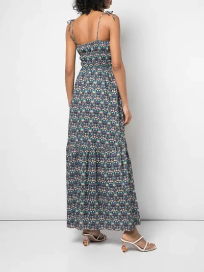 Shop Cynthia Rowley Azores Maxi Dress In Blkmt - Black Multi